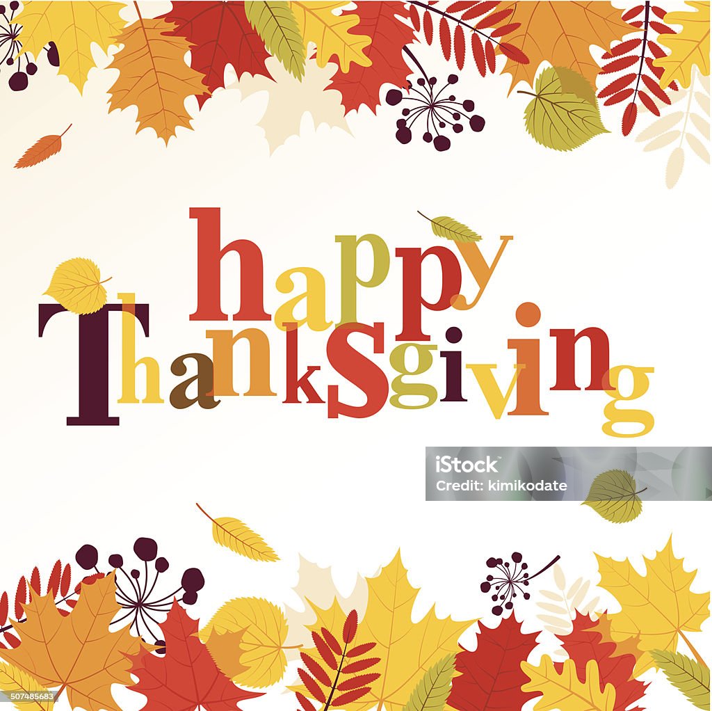Feuilles d'automne fond de Thanksgiving - clipart vectoriel de Automne libre de droits