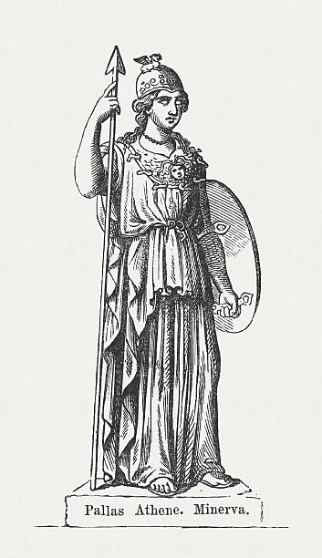 athene - minerva goddess greek culture greece点のイラスト素材／クリップアート素材／マンガ素材／アイコン素材