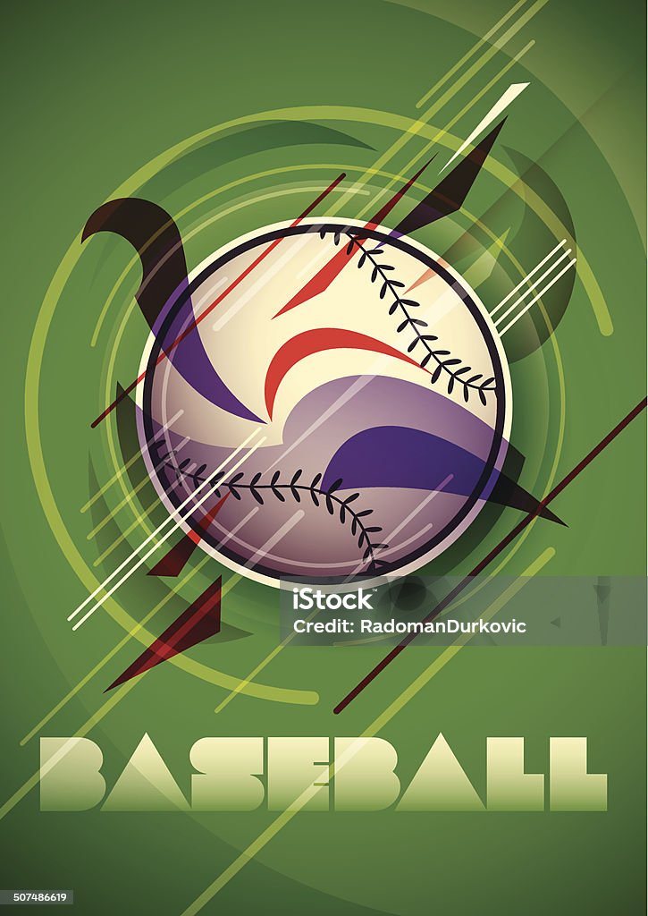 Abstract baseball poster. Abstract baseball poster. Vector illustration. Abstract stock vector