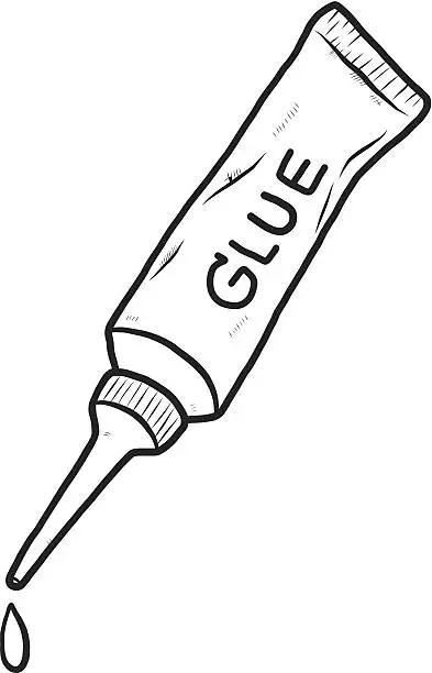 Vector illustration of tube of glue