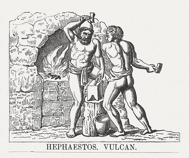 hephaestus - god of fire stock-grafiken, -clipart, -cartoons und -symbole