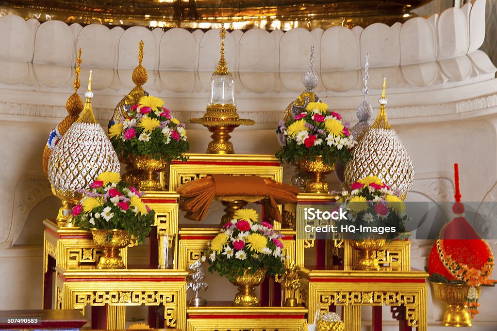 Altar in a Buddhist Temple Architecture Stock Photo