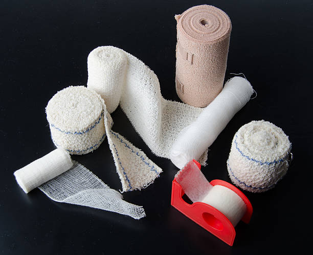 istock Different rolls of medical bandages and sticking plaster 507490987