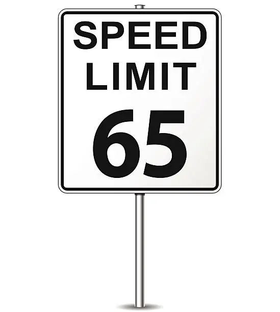 Vector illustration of Vector speed limit sign