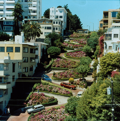 San Francisco's Lombard Street from 35mm slide