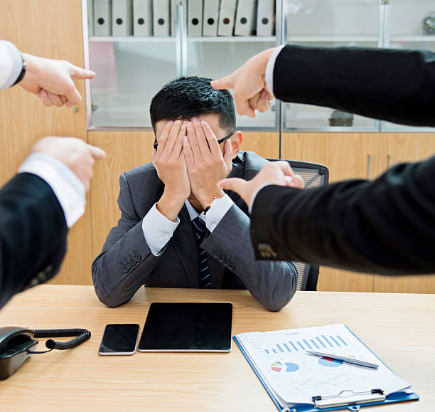 istock Young businessman being accused 507495898
