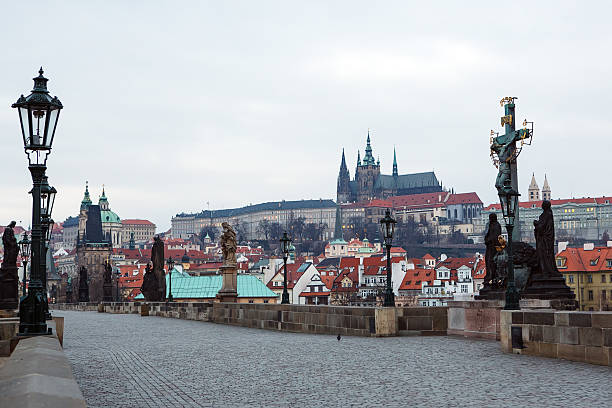 istock Empty Charles Bridge in Prague in the morning; Czech Republic. 507495908