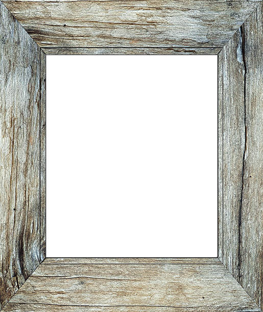 istock Vintage picture frame, old wood plated 507499336