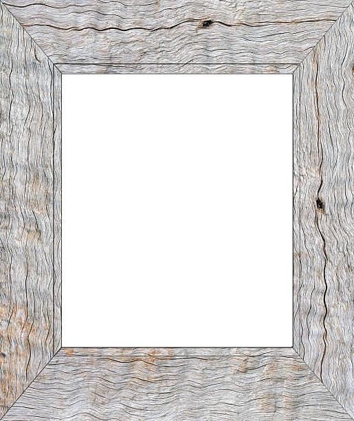istock Vintage picture frame, old wood plated 507500154