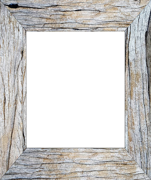 istock Vintage picture frame, old wood plated 507500564