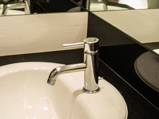 istock Design wash basin in a bathroom, an interior fragment. 507510043
