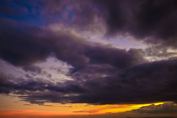 istock Sun set over peak of hills 507510936