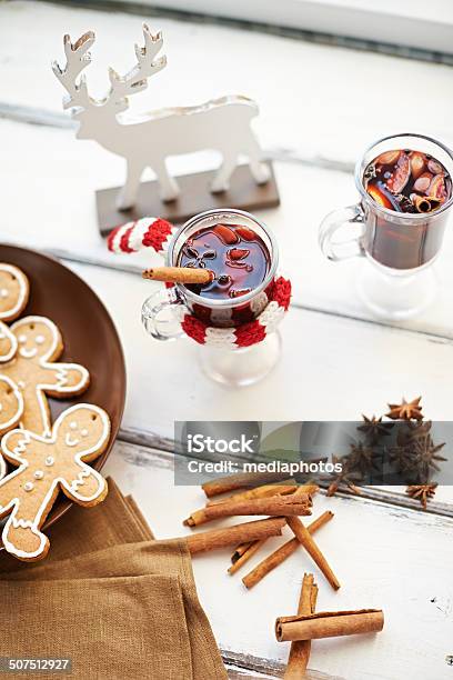 Mulled Wine And Gingerbread Stock Photo - Download Image Now - Alcohol - Drink, Christmas, Cinnamon