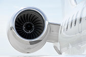 Jet Engine on luxury private aircraft - Bombardier