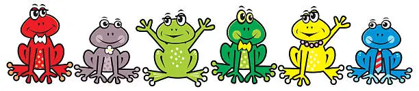 Vector illustration of Frogs
