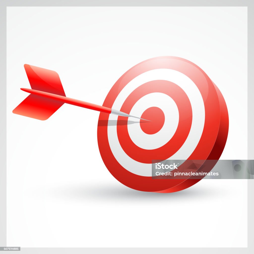 dart success vector red dart showing success Accuracy stock vector