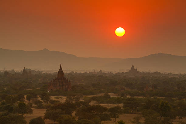istock Beautiful sunset at Bagan, Myanmar. 507515178