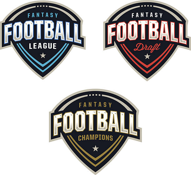 Fantasy Football Logos vector art illustration