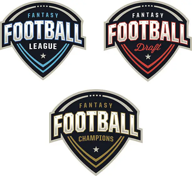 Vector illustration of Fantasy Football Logos