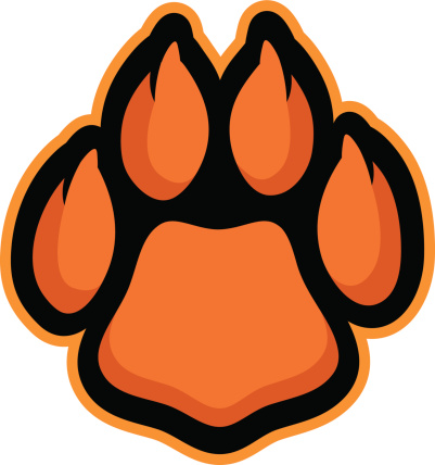This paw is ready for action. Perfect for your cat-themed sports team logo. Customize with your own colors and text