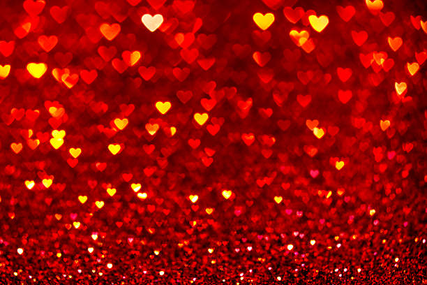 istock Red heart bokeh background. Valentines day texture. 507517802