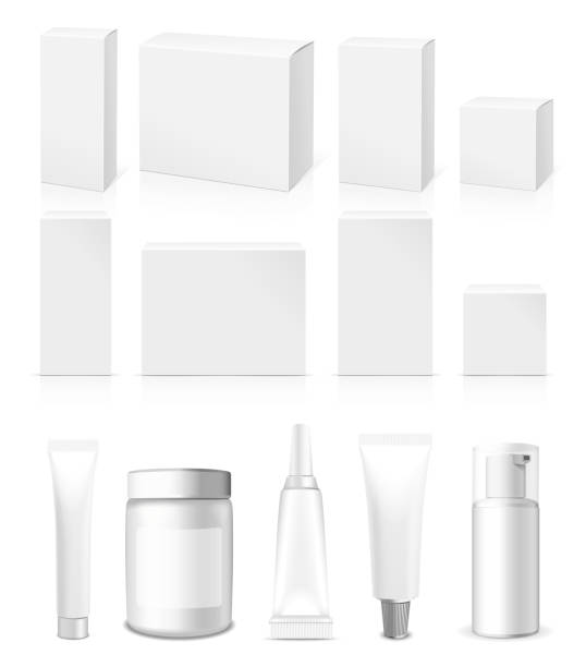 Realistic vector Tubes, Jar And Package. Realistic Tubes, Jar And Package. Packing White Cosmetics And Medicines Isolated On White Background. You Can Use It For Tube Of Creams, Medication, Chemical, Gel,  Ointments Or Any Other Product family planning together stock illustrations