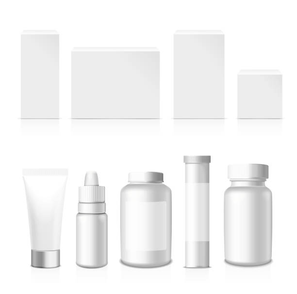 Realistic vector Tubes, Jar And Package. Realistic Tubes, Jar And Package. Packing White Cosmetics And Medicines Isolated On White Background. You Can Use It For Tube Of Creams, Medication, Chemical, Gel,  Ointments Or Any Other Product family planning together stock illustrations