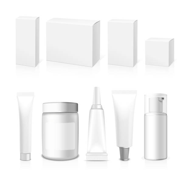 Realistic vector Tubes, Jar And Package. Realistic Tubes, Jar And Package. Packing White Cosmetics And Medicines Isolated On White Background. You Can Use It For Tube Of Creams, Medication, Chemical, Gel,  Ointments Or Any Other Product family planning together stock illustrations