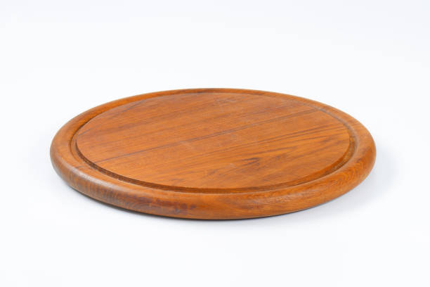 istock Round cutting board with groove 507527784