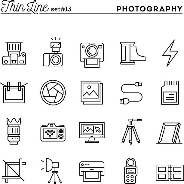 사진학, 장비, 사후 제작, 날염과 더 여윔 - clock face flash stock illustrations