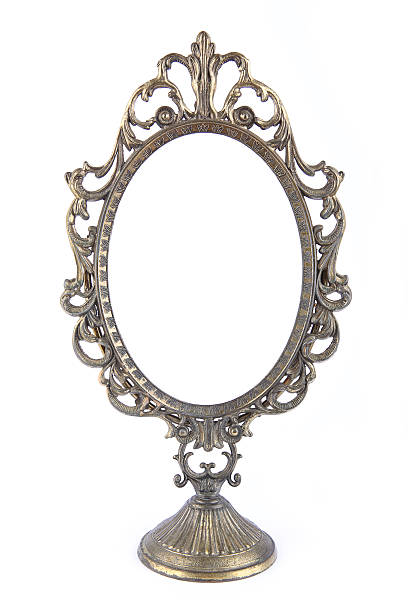 istock Vintage metal oval mirror 507529016