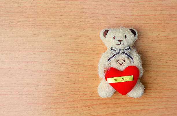 istock Baby bear and red heart 507533152