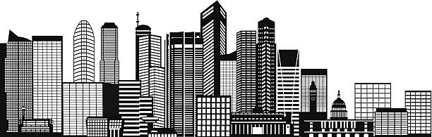 singapur panoramę miasta czarno-biały ilustracja wektorowa - singapore stock illustrations
