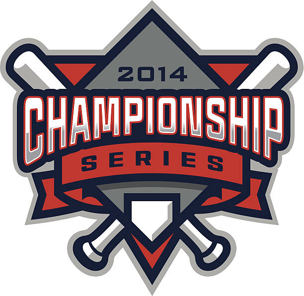 ilustraciones, imágenes clip art, dibujos animados e iconos de stock de logotipo de campeonato de béisbol - baseball league