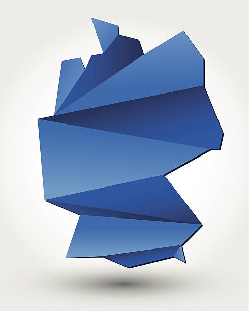 Germany stylized map of Germany. map concept germany map regions stock illustrations