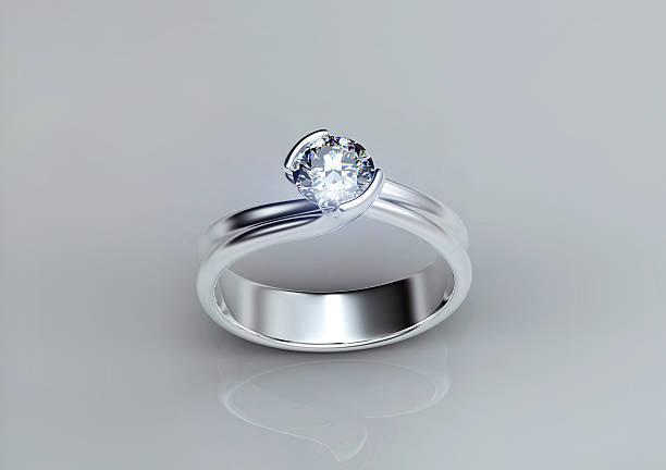 istock Golden Ring with Diamond. Jewelry background 507544129