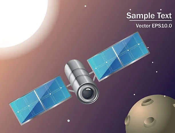 Vector illustration of satellite-3