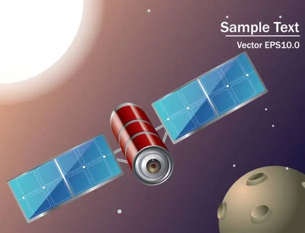 Vector illustration of satellite-4