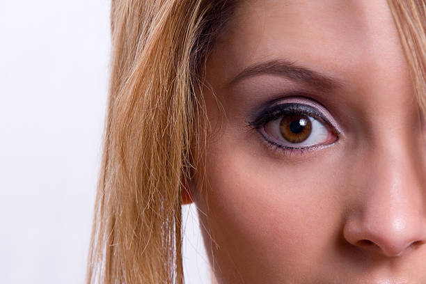 istock your blonde woman looking sideways, close-up 507545445