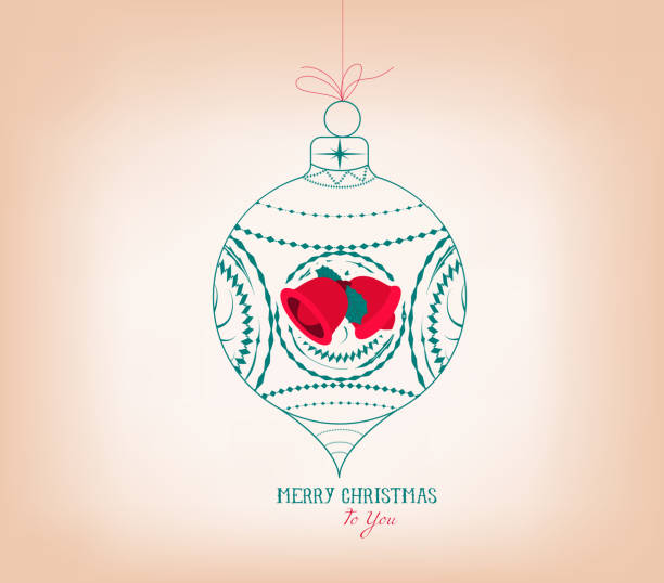 ilustraciones, imágenes clip art, dibujos animados e iconos de stock de merry christmas ornament - christmas card christmas greeting card 2013