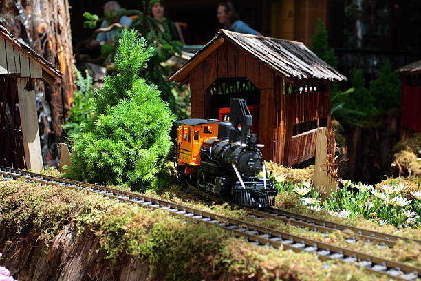 istock Miniature model locomotive 507546919