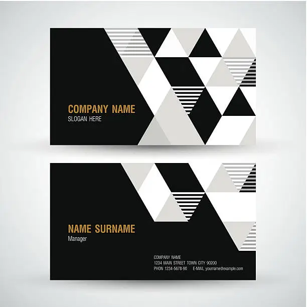 Vector illustration of Modern business card.