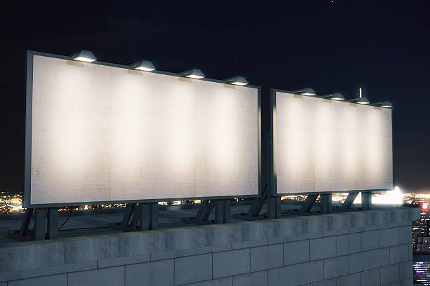 istock Two big empty billboard on the background of the city 507551202