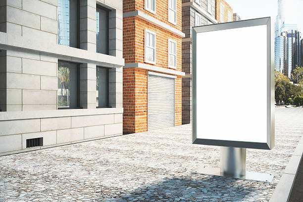 istock Blank white billboard on the street on a sunny day 507551440