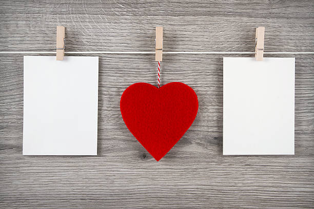 istock Red Heart and Valentine's Cards on Clothesline 507552216