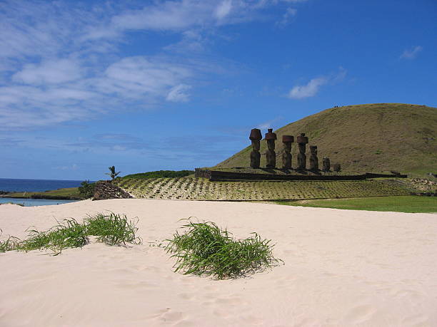 istock Moai of Easter Island on Anakena Beach 507552360
