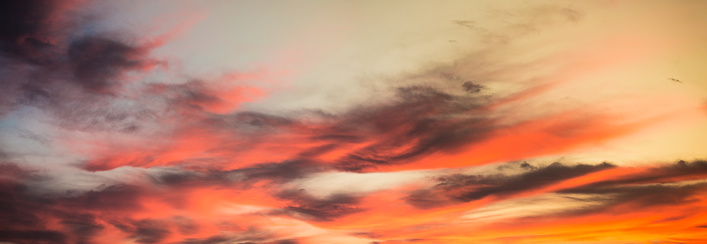 Background of a cloudscape at sunset, in Greece Thessaly region.