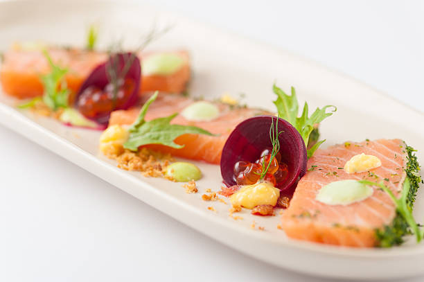 istock Smoked salmon in modern cuisine style 507566650