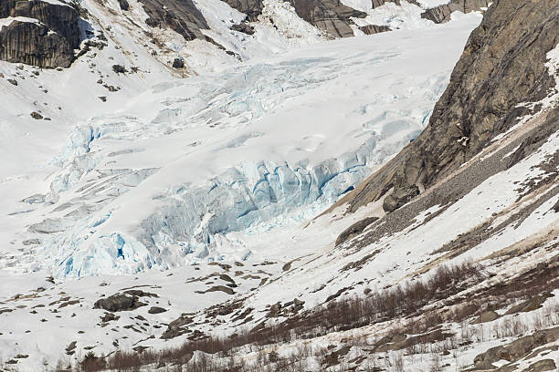 Nigardsbreen glacier in winter stock photo