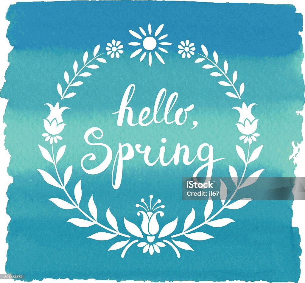 Spring Word Backround Spring Background Stock Illustration - Download Image Now - Hello ...